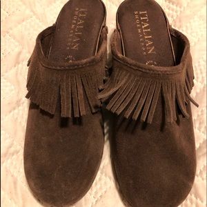 Italian brand brown clogs